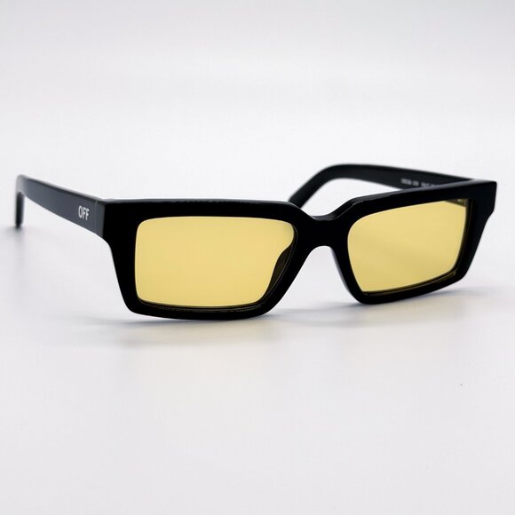 NEW OFF-WHITE OERI13A WARREN 1018 SUNGLASSES UNISEX BLACK SQUARE - Picture 3 of 9